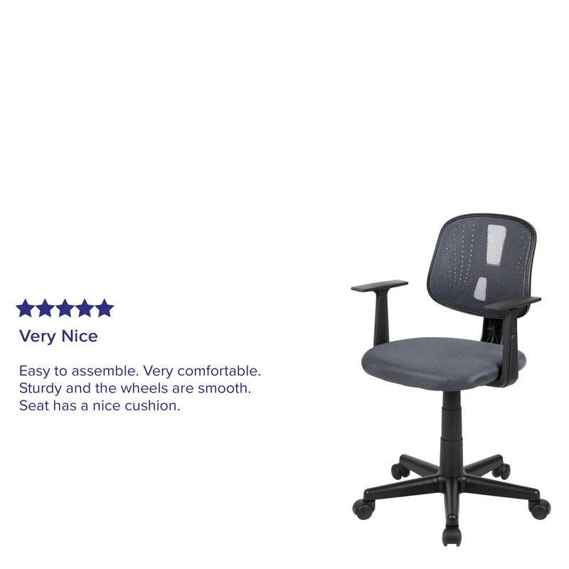 Pivot Back Mesh Swivel Task Office Chair with Arms, BIFMA Certified