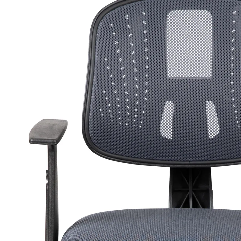 Pivot Back Mesh Swivel Task Office Chair with Arms, BIFMA Certified