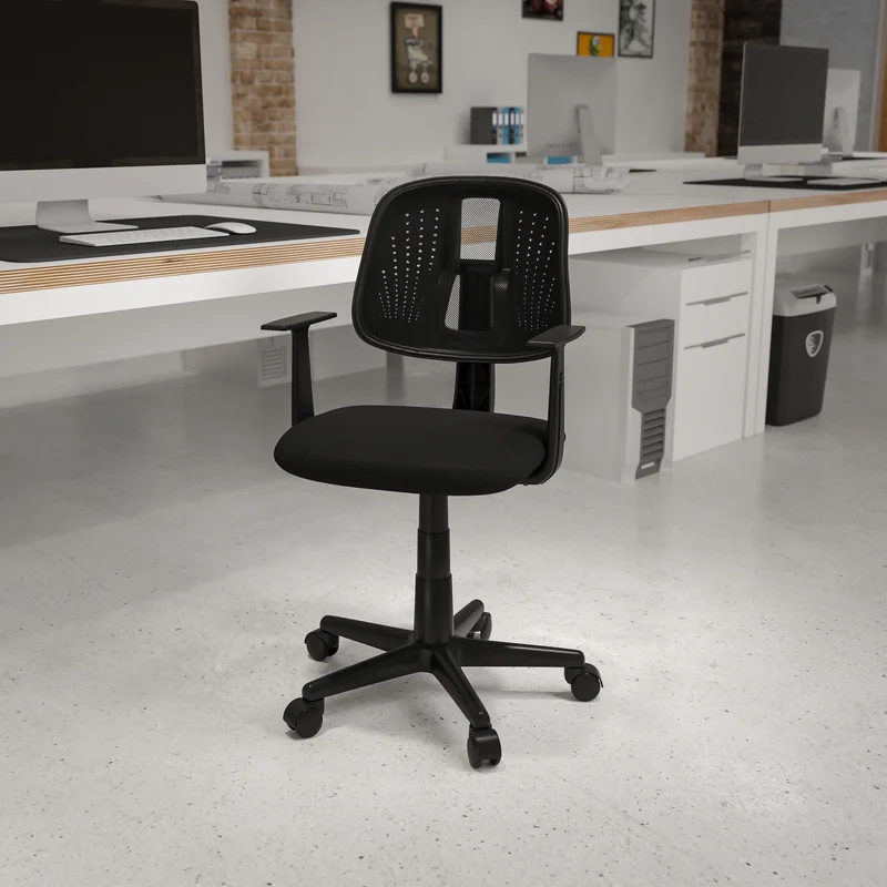 Pivot Back Mesh Swivel Task Office Chair with Arms, BIFMA Certified