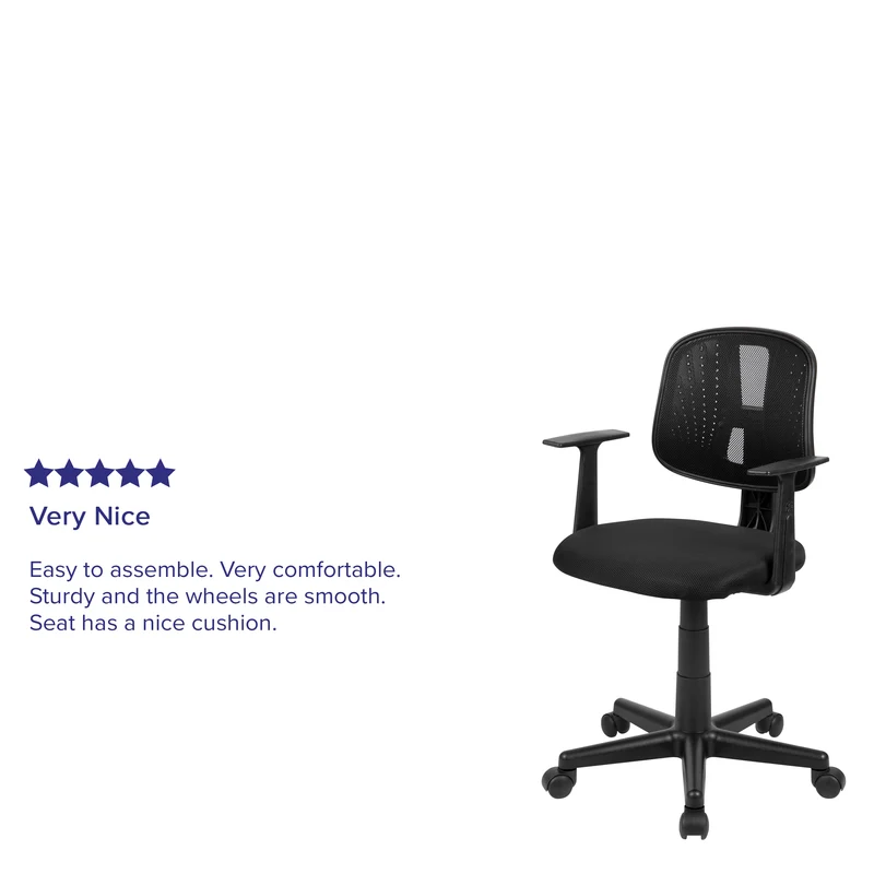 Pivot Back Mesh Swivel Task Office Chair with Arms, BIFMA Certified