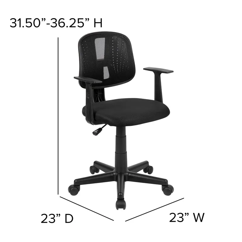 Pivot Back Mesh Swivel Task Office Chair with Arms, BIFMA Certified