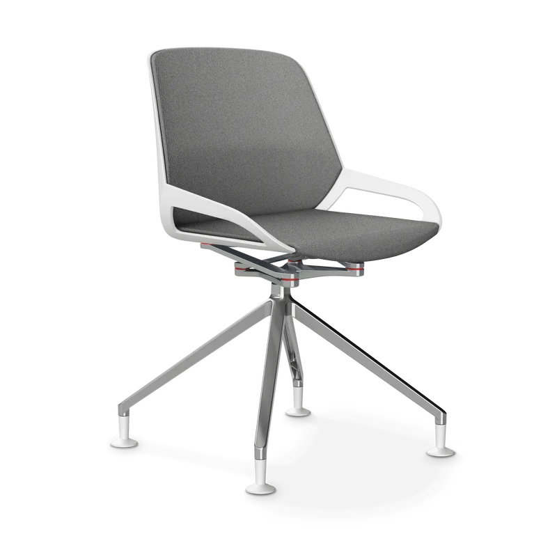 Aeris Numo Comfort Fußkreuz Gleiter Sitzbezug hellgrau meliert