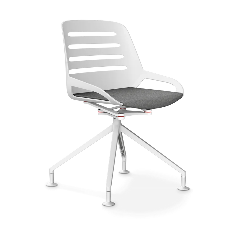 Aeris Numo Comfort Fußkreuz Gleiter Sitzbezug hellgrau meliert
