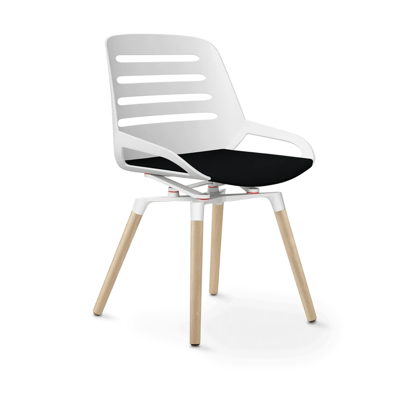 Aeris Numo Comfort Holzbeine Eiche Sitzbezug schwarz