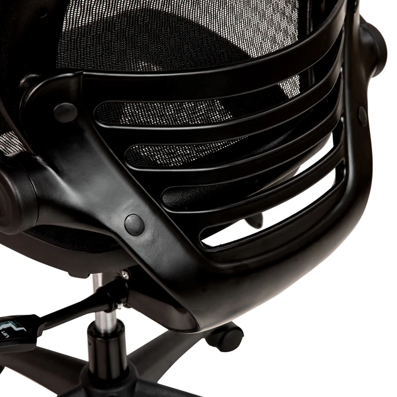 Mid-Back Transparent Mesh Executive Swivel Office Chair with Flip-Up Arms