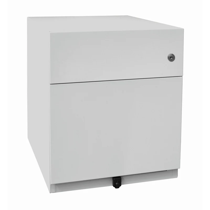 Rollcontainer Note™ | 2 Schubladen , Tiefe 565 mm, Griffleiste