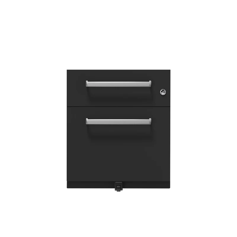 Rollcontainer Note™ | 2 Schubladen , Tiefe 565 mm, Designgriff