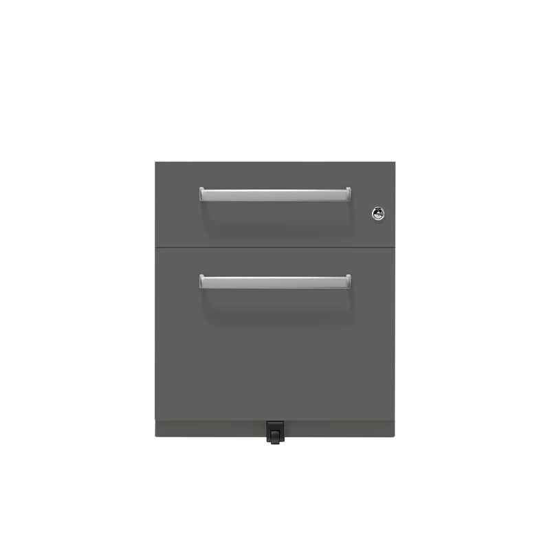 Rollcontainer Note™ | 2 Schubladen , Tiefe 565 mm, Designgriff