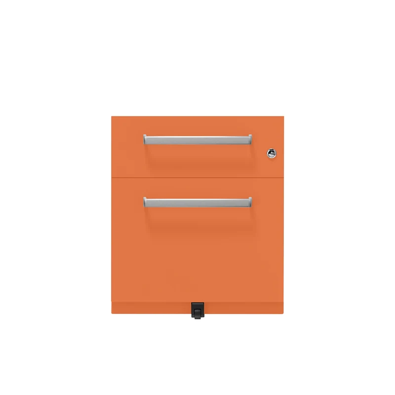 Rollcontainer Note™ | 2 Schubladen , Tiefe 565 mm, Designgriff