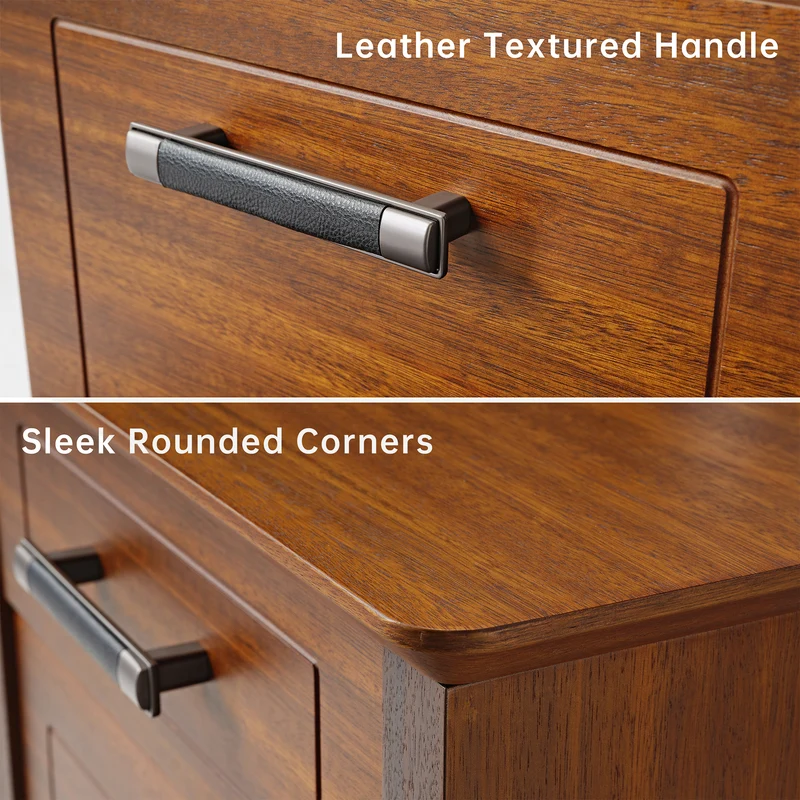 19" File Storage Cabinet, Dark Walnut