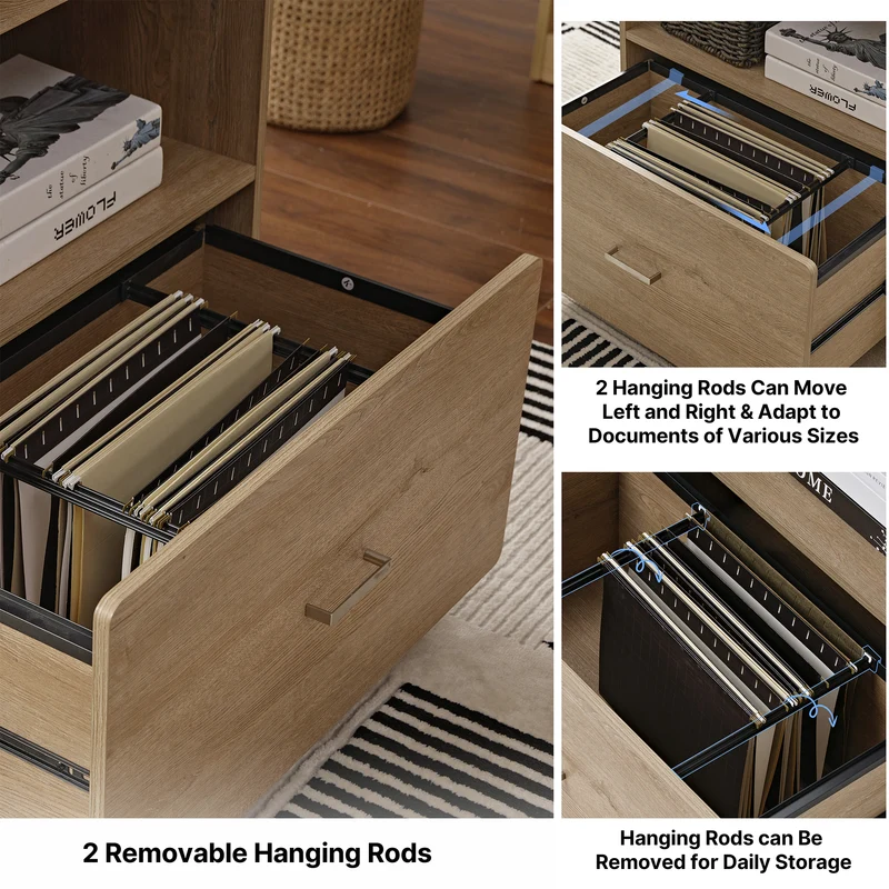 Ark EL, 29" Display File Storage Cabinet, Oak