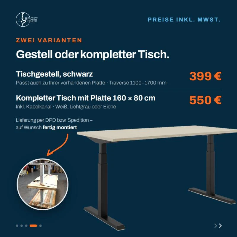 Twist Motor-Tischgestell / Eigenmarke Räumungsverkauf wegen Umzug