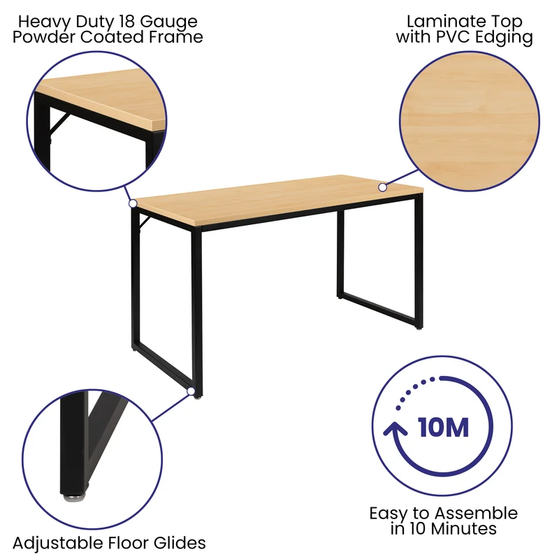 Industrial Modern Desk-47"L Commercial Grade Home Office Desk