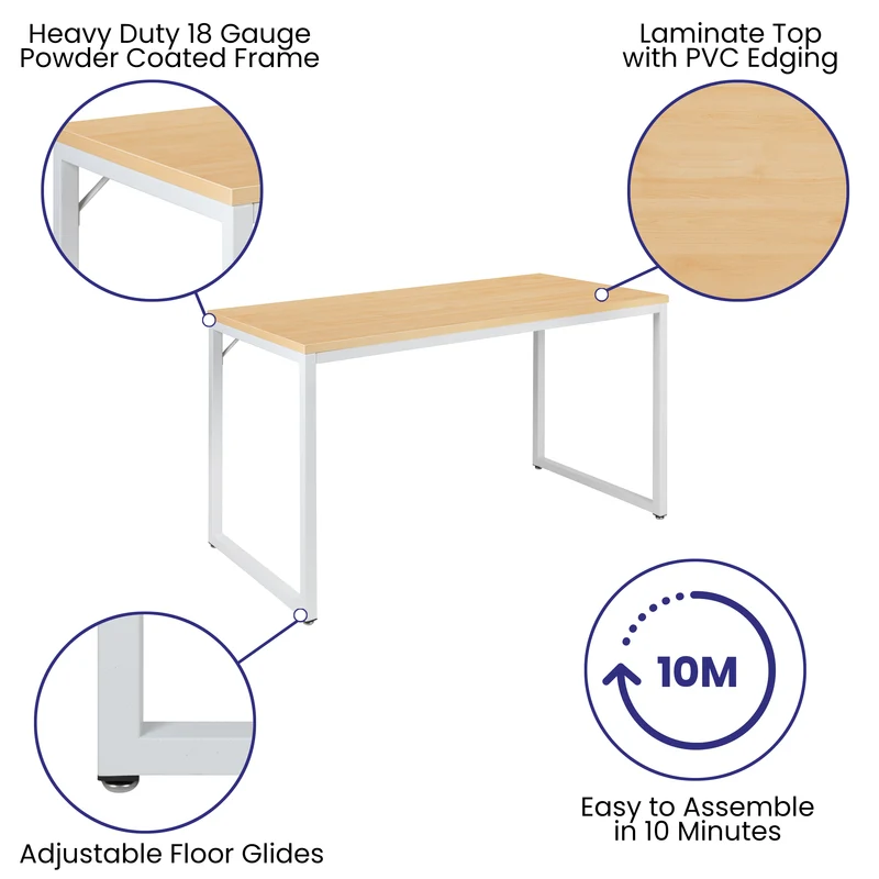 Industrial Modern Desk-47"L Commercial Grade Home Office Desk