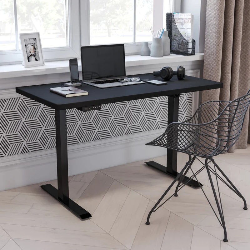Electric Height Adjustable Standing Desk - 48" Wide x 24" Deep