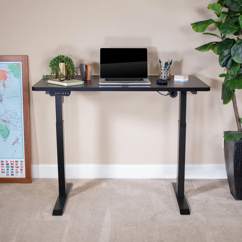 Electric Height Adjustable Standing Desk - 48" Wide x 24" Deep