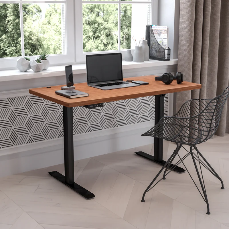 Electric Height Adjustable Standing Desk - 48" Wide x 24" Deep