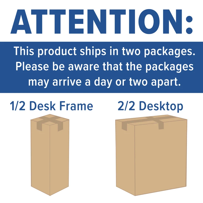 Electric Height Adjustable Standing Desk - 48" Wide x 24" Deep