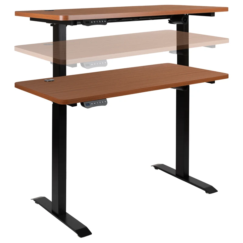 Electric Height Adjustable Standing Desk - 48" Wide x 24" Deep