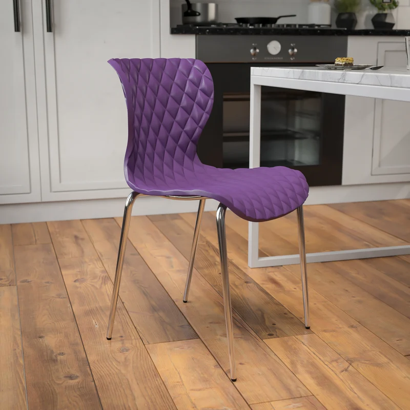 Contemporary Design Accent Dining Plastic Stack Chair