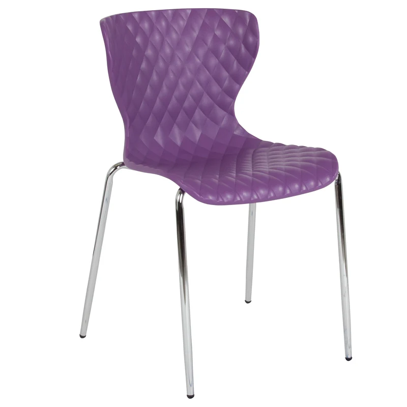 Contemporary Design Accent Dining Plastic Stack Chair