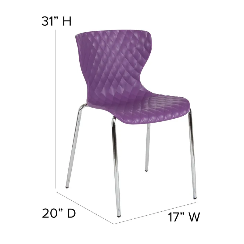 Contemporary Design Accent Dining Plastic Stack Chair
