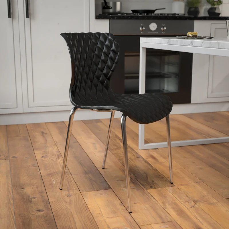 Contemporary Design Accent Dining Plastic Stack Chair