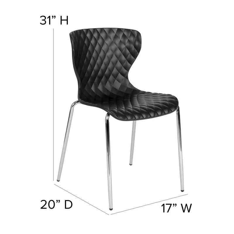 Contemporary Design Accent Dining Plastic Stack Chair