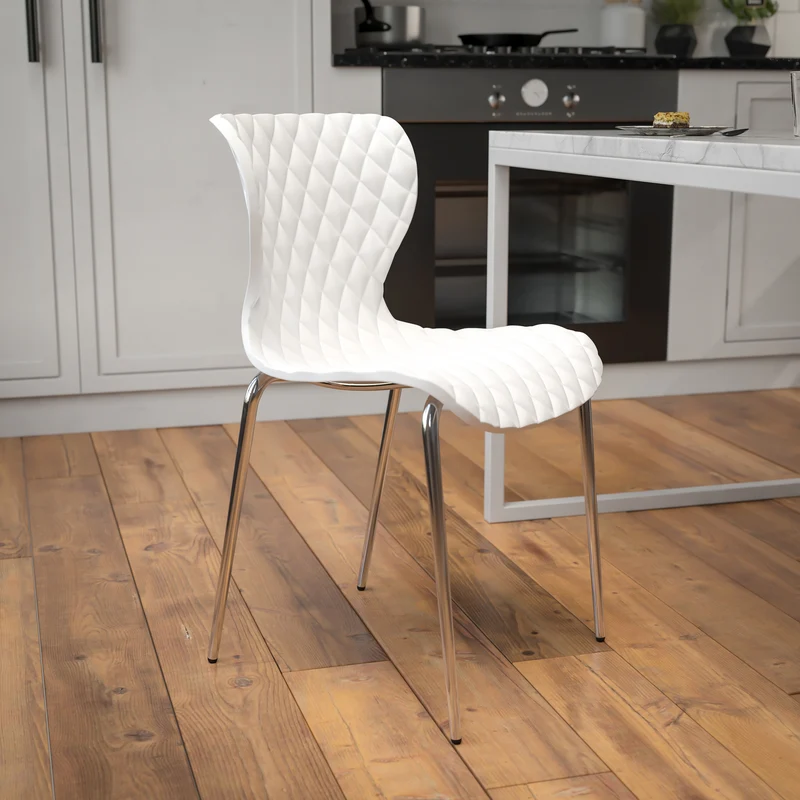 Contemporary Design Accent Dining Plastic Stack Chair