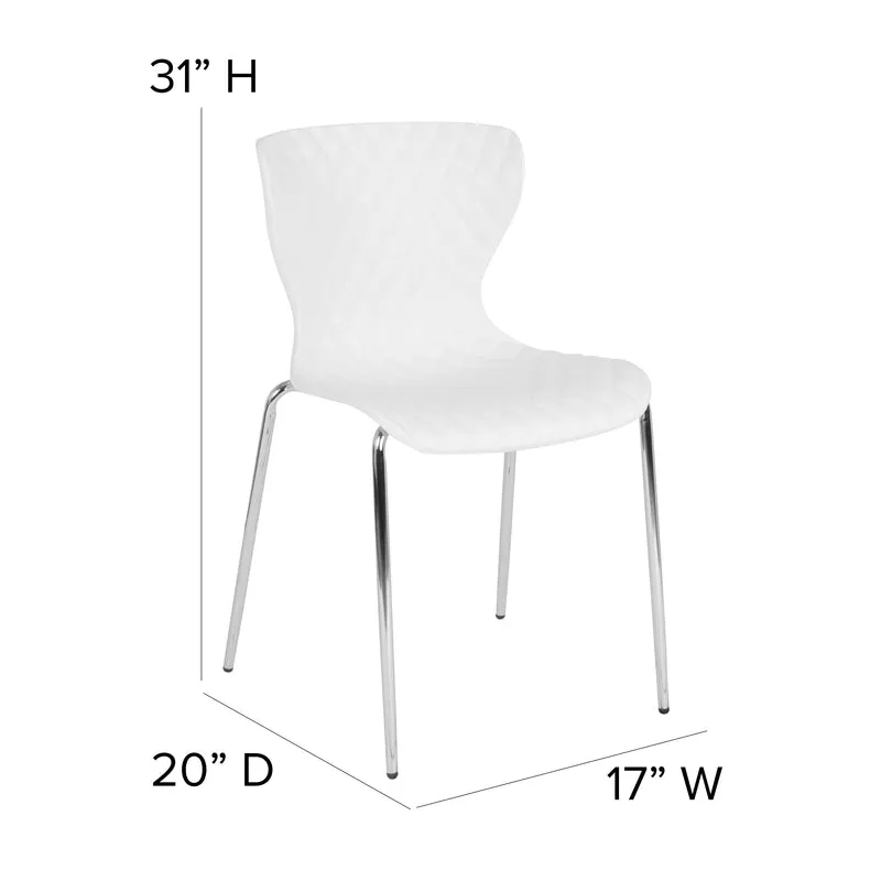 Contemporary Design Accent Dining Plastic Stack Chair