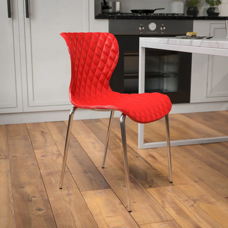 Contemporary Design Accent Dining Plastic Stack Chair