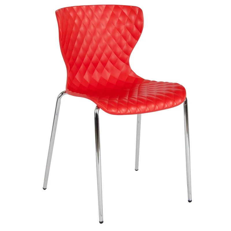 Contemporary Design Accent Dining Plastic Stack Chair