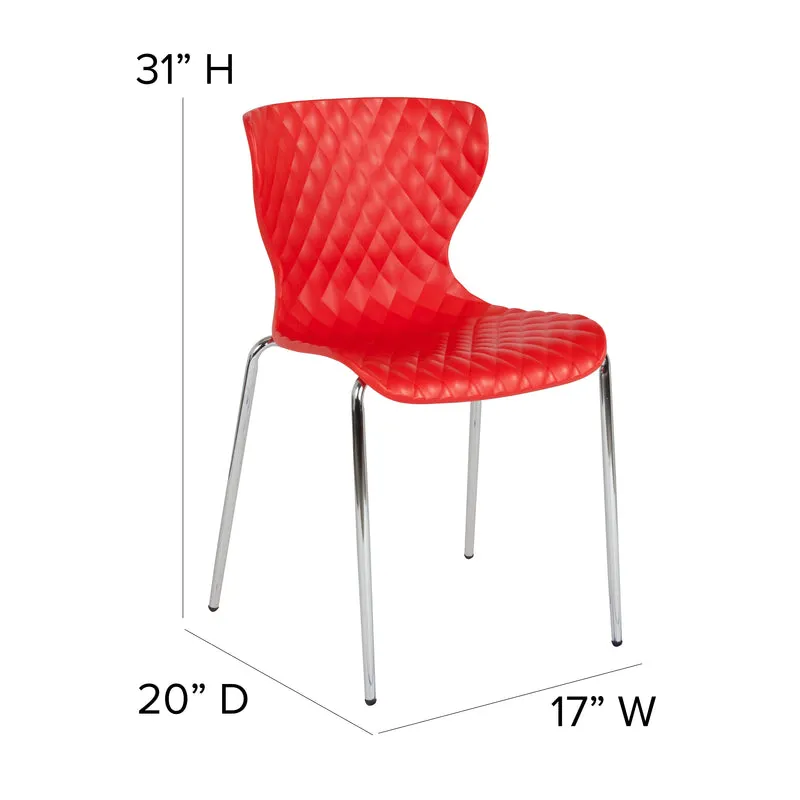 Contemporary Design Accent Dining Plastic Stack Chair