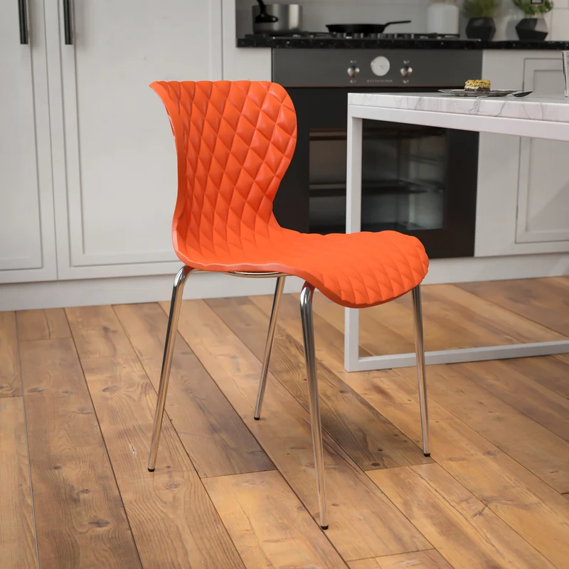 Contemporary Design Accent Dining Plastic Stack Chair