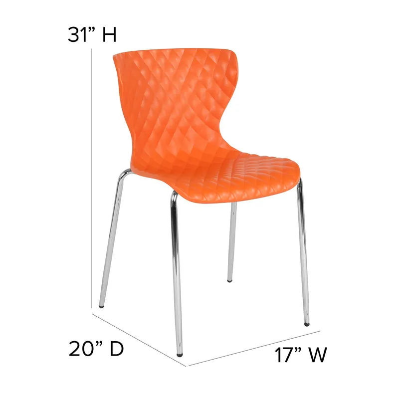 Contemporary Design Accent Dining Plastic Stack Chair