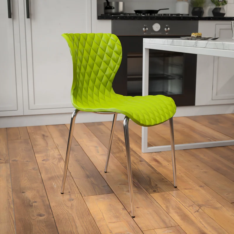Contemporary Design Accent Dining Plastic Stack Chair
