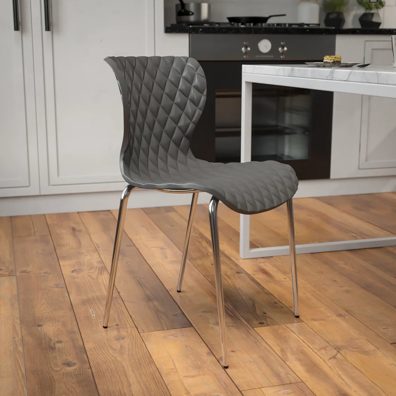 Contemporary Design Accent Dining Plastic Stack Chair