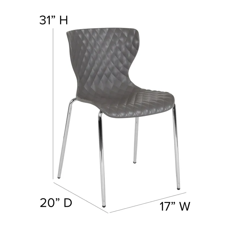 Contemporary Design Accent Dining Plastic Stack Chair