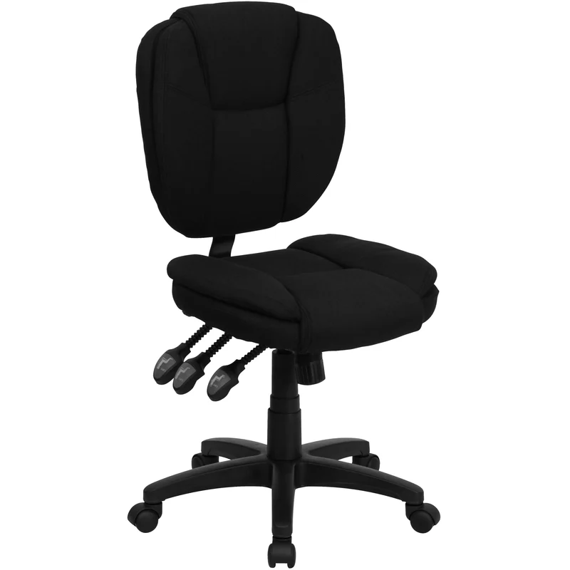 Mid-Back Multifunction Pillow Top Swivel Ergonomic Task Office Chair