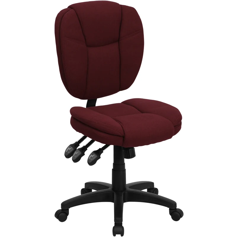 Mid-Back Multifunction Pillow Top Swivel Ergonomic Task Office Chair