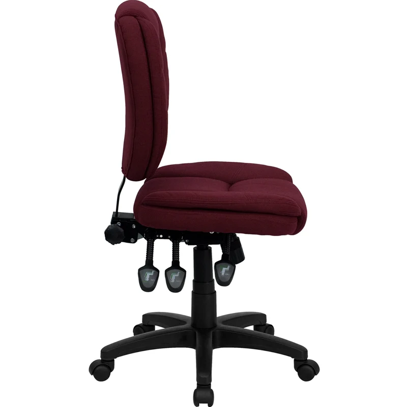 Mid-Back Multifunction Pillow Top Swivel Ergonomic Task Office Chair