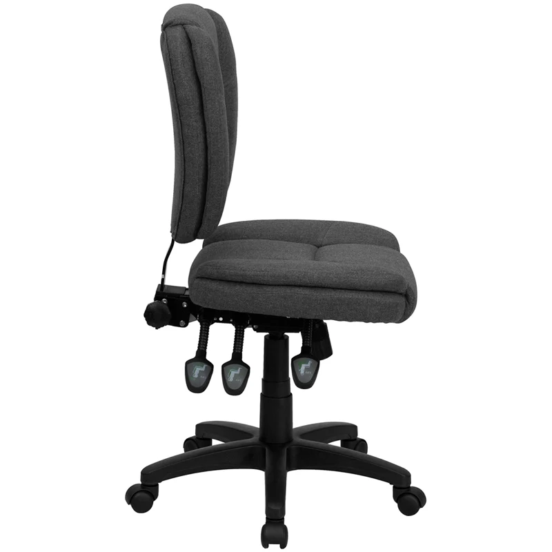 Mid-Back Multifunction Pillow Top Swivel Ergonomic Task Office Chair