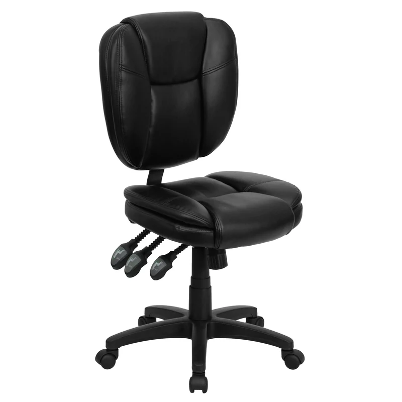 Mid-Back Multifunction Pillow Top Swivel Ergonomic Task Office Chair