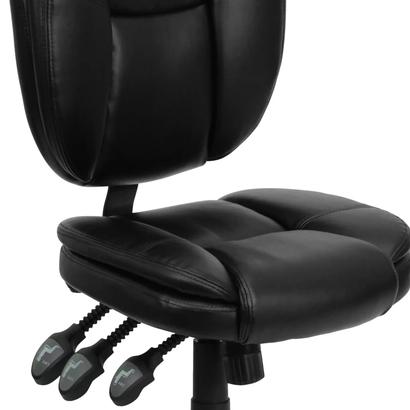 Mid-Back Multifunction Pillow Top Swivel Ergonomic Task Office Chair