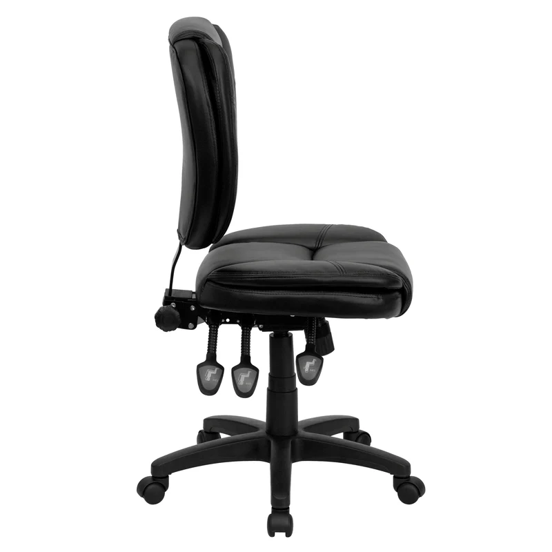 Mid-Back Multifunction Pillow Top Swivel Ergonomic Task Office Chair