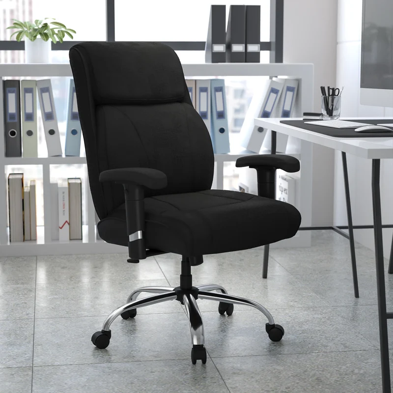 400 lb. Big & Tall Mid-Back Swivel Clean Line Stitch Ergonomic Task Office Chair