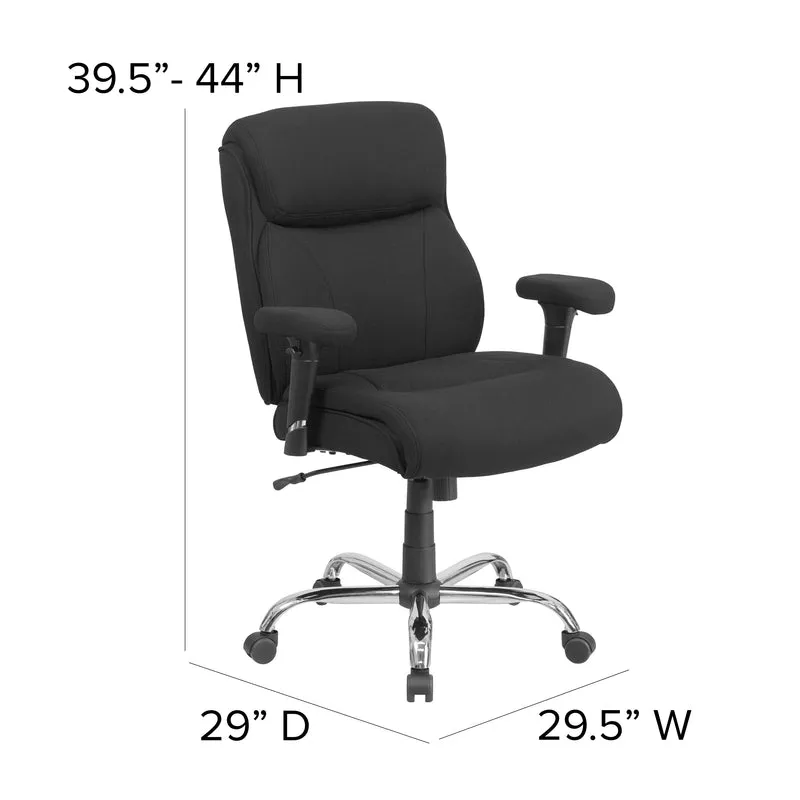 400 lb. Big & Tall Mid-Back Swivel Clean Line Stitch Ergonomic Task Office Chair