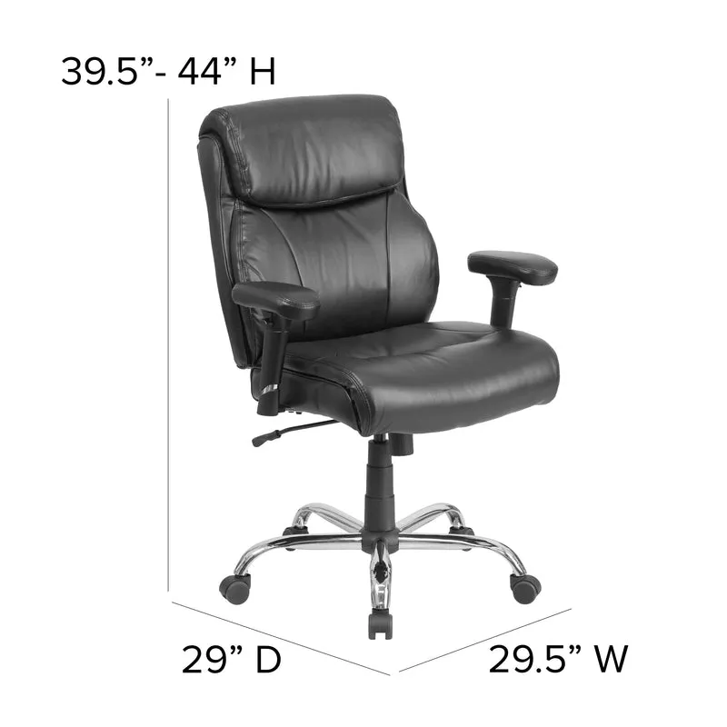 400 lb. Big & Tall Mid-Back Swivel Clean Line Stitch Ergonomic Task Office Chair