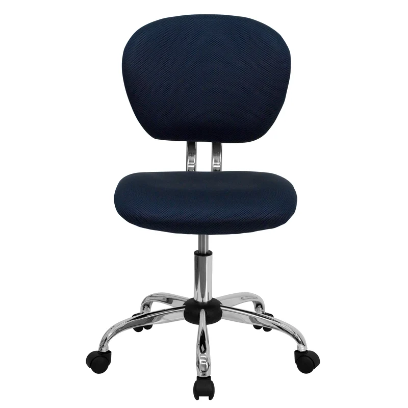 Mid-Back Mesh Padded Swivel Task Office Chair with Chrome Base