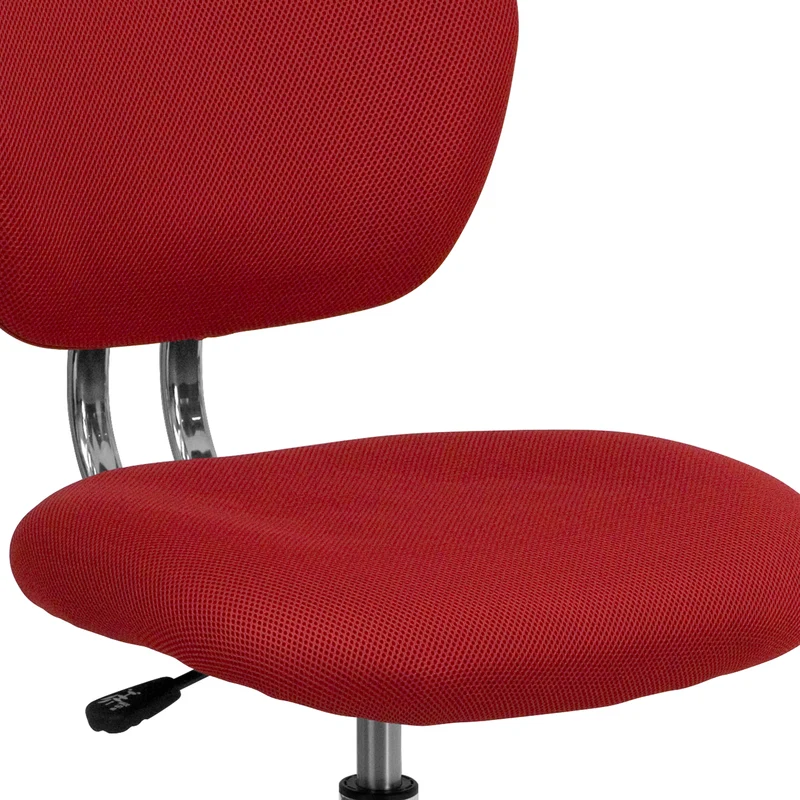 Mid-Back Mesh Padded Swivel Task Office Chair with Chrome Base